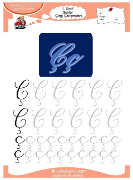 Çocuklar İçin Sesler Çizgi Çalışmaları Çalışma Sayfaları 